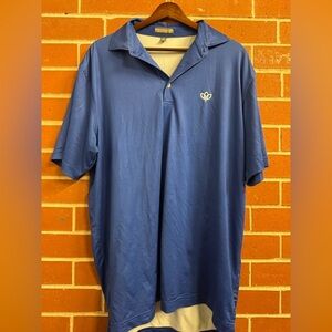Peter Millar Summer Comfort Polo Blue Microdot Performance M